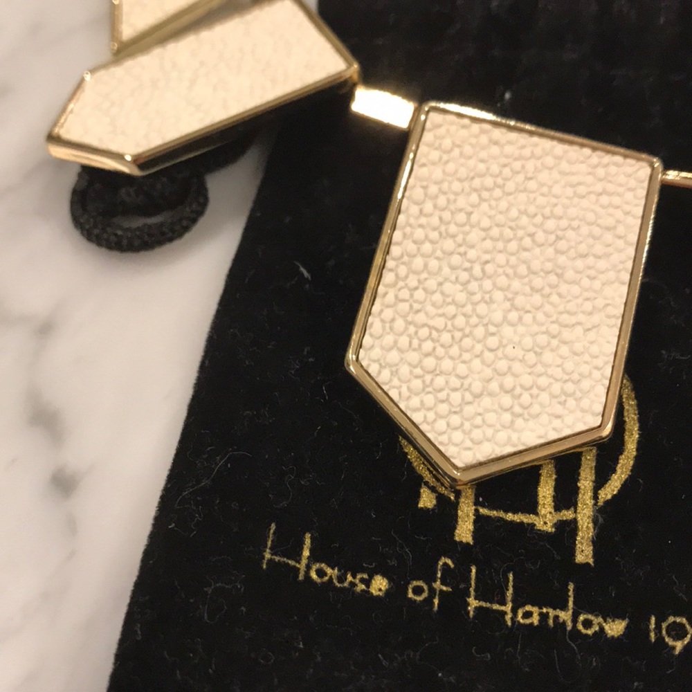 House of Harlow 1960 station leather necklace - Picture 2 of 4